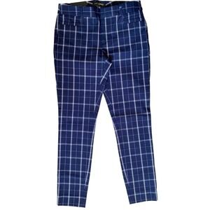 Banana Republic NWT modern sloan blue plaid ankle pants women size‎ 0